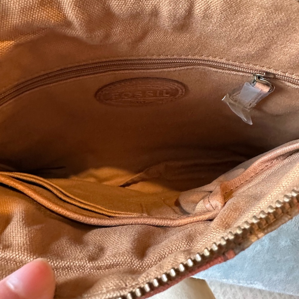 Fossil Multicolor Patchwork Beige Crossbody Bag - image 9